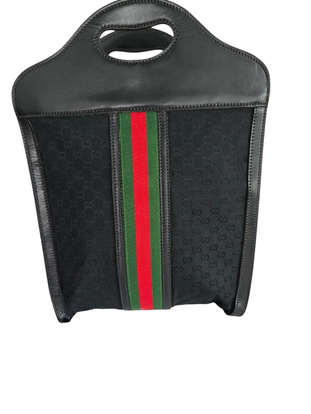 Gucci Black Web Stripe Tote Bag